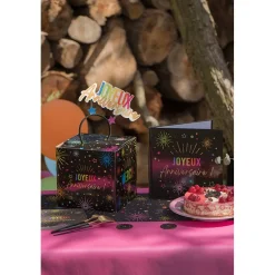 LIVRE D'OR CARTON ANNIVERSAIRE MULTI 20P 24CM NOIR