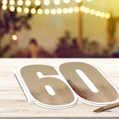 LIVRE D'OR CARTON ANNIVERSAIRE 60ANS ROSE GOLD