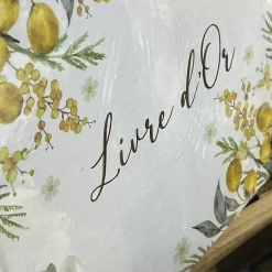 LIVRE D'OR CARTON DOLCE VITA MIMOSA 68P 22X19.5CM