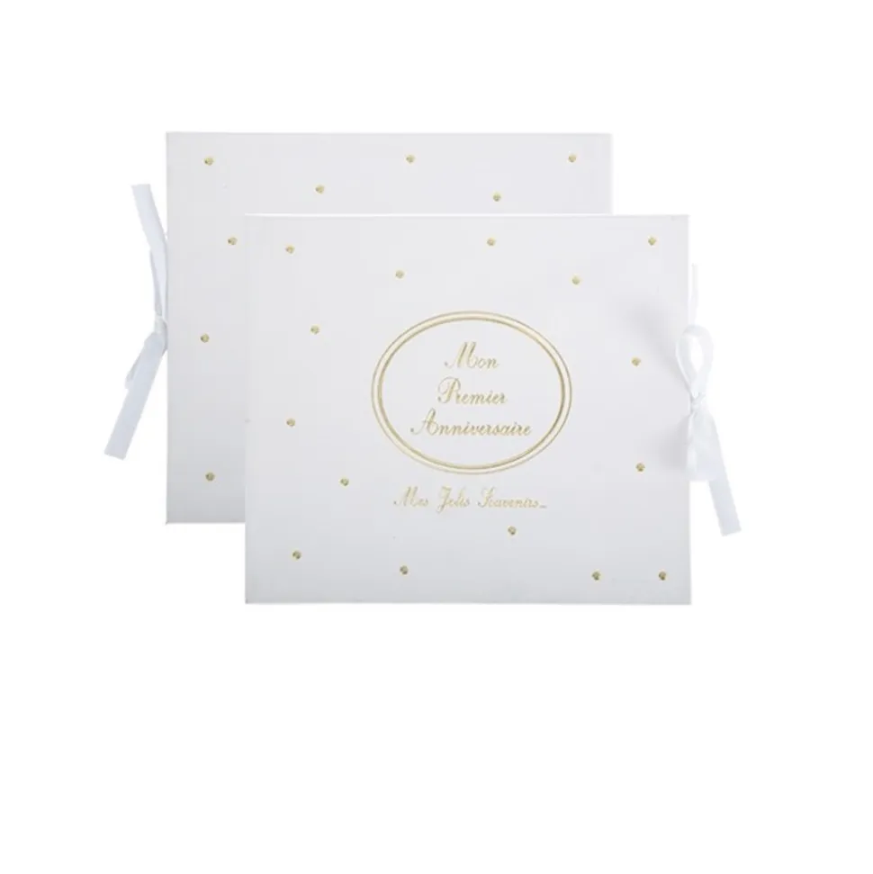 LIVRE DOR CARTON 1ER ANNIVERSAIRE 68P 22X19CM