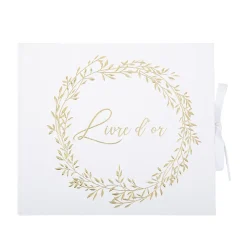 LIVRE D'OR CARTON JOLIS BRINS 68P 22X19CM OR