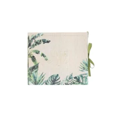 LIVRE D'OR CARTON PALMIER 68P 19X22CM CANNAGE VERT