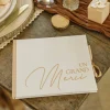 LIVRE D'OR CARTON UN GRAND MERCI 68P 22X19CM CRÈME