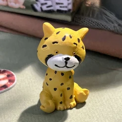 LÉOPARD EN RÉSINE DE 5.2X3.5X3.5CM
