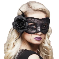 LOUP DENTELLE MYSTIQUE ROSE NOIR
