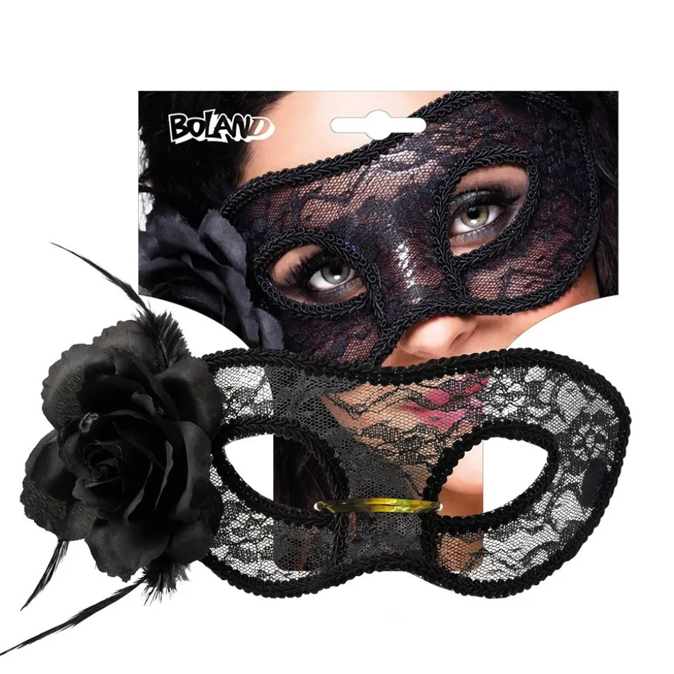 LOUP DENTELLE MYSTIQUE ROSE NOIR