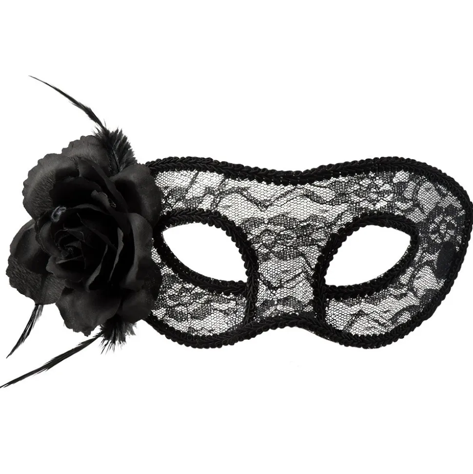 LOUP DENTELLE MYSTIQUE ROSE NOIR