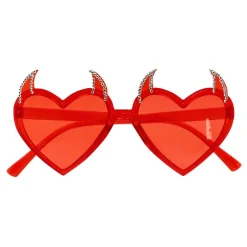 LUNETTES FESTIVES CURS CORNES DIABLE ROUGE ADULTE