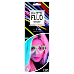 LUNETTES FESTIVES FLUORESCENTES CURS COLORÉES 6H