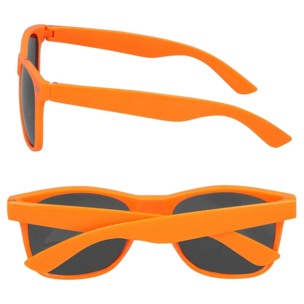 LUNETTES FESTIVES PC POP ORANGE FLUO UV ADULTE