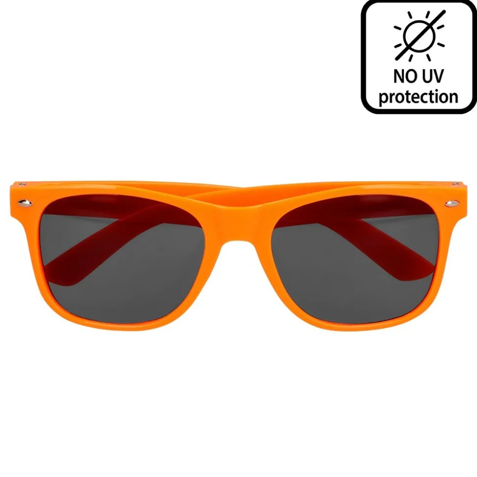 LUNETTES FESTIVES PC POP ORANGE FLUO UV ADULTE