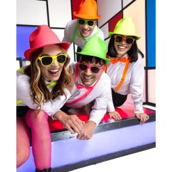 LUNETTES FESTIVES PC POP VERT FLUO UV ADULTE