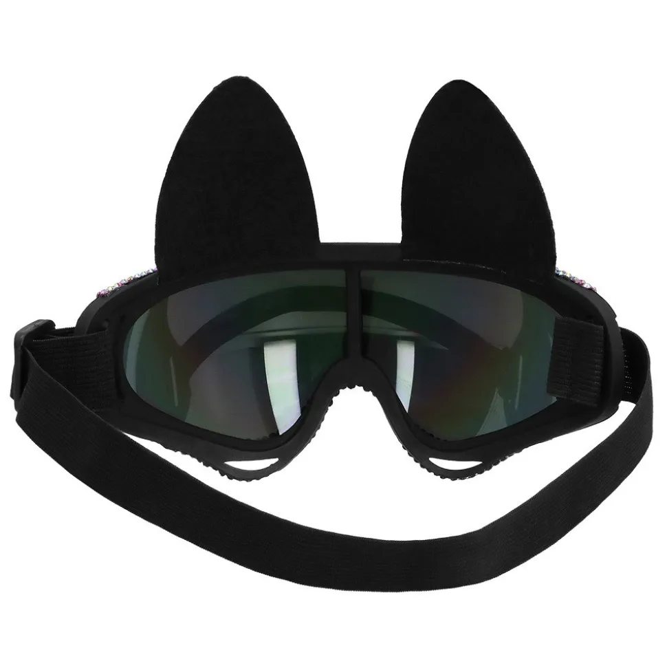 LUNETTES FESTIVES SKI GLAM CAT STRASS ROSE ADULTE