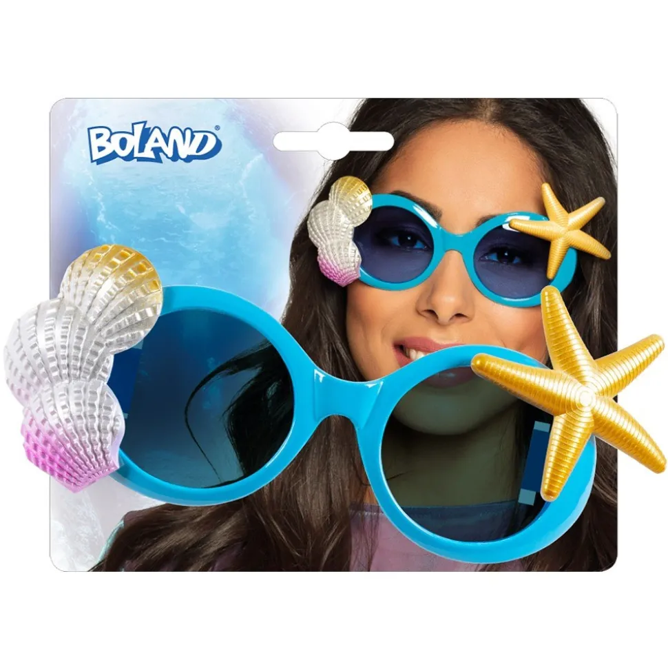 LUNETTES FESTIVES SOLEIL OCÉAN SIRÈNE BLEU ADULTE