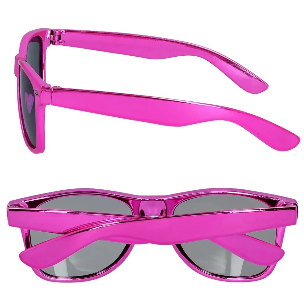 LUNETTES FESTIVES SOLEIL ROSE MÉTAL ADULTE