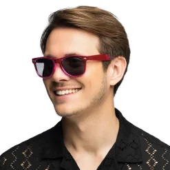 LUNETTES FESTIVES SOLEIL ROSE MÉTAL ADULTE