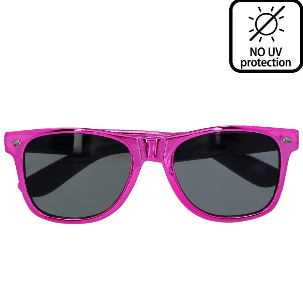 LUNETTES FESTIVES SOLEIL ROSE MÉTAL ADULTE