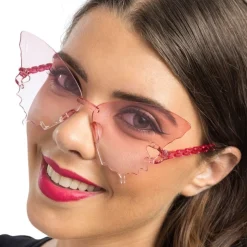 LUNETTES PC PAPILLON VERRES FUMÉS ROSE ADULTE