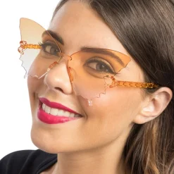 LUNETTES PC PAPILLON VERRES FUMÉS ORANGE ADULTE
