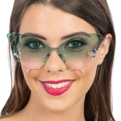 LUNETTES PC PAPILLON VERRES FUMÉS VERT ADULTE