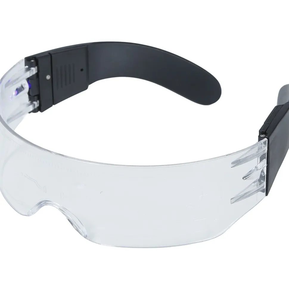 LUNETTES PVC LED FUTURISTES MULTICOLORES ADULTE