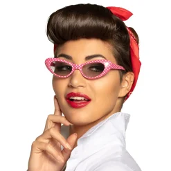 LUNETTES SOLEIL PIN-UP À POIS ANNÉES 50 FEMME