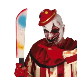 MACHETTE MULTICOLORE PLASTIQUE ENSANGLANTÉE 54CM