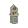 MAISON DÉCORATIVE BALISE BOIS PORT 12X23CM