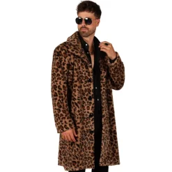 MANTEAU LONG MOTIF PEAU LÉOPARD HOMME