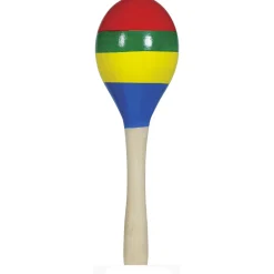 MARACA BOIS MUSIQUE PERCUSSION 20CM MULTICOLORE