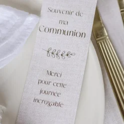 10 MARQUE-PAGES CARTON COMMUNION 5X15CM LIN