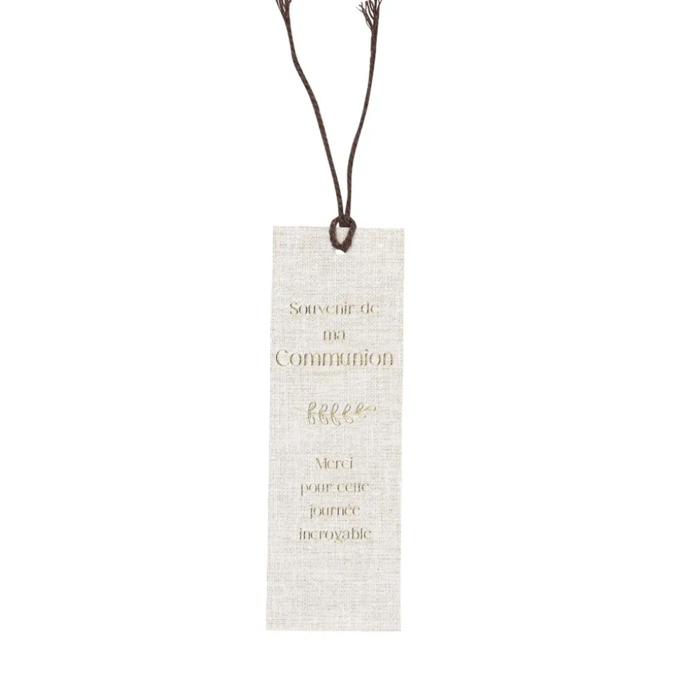 10 MARQUE-PAGES CARTON COMMUNION 5X15CM LIN