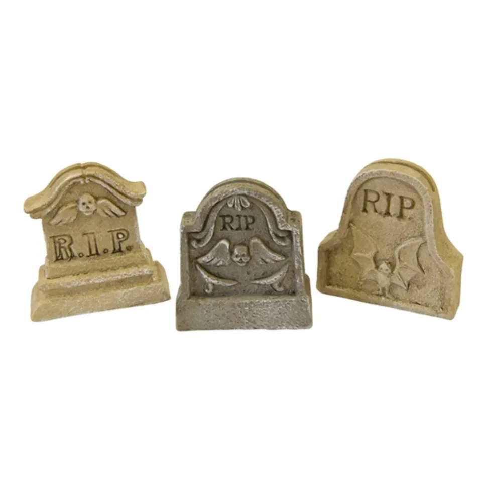 MARQUE-PLACE RÉSINE PIERRE TOMBALE 5.7X6CM