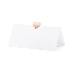10 MARQUE-PLACES BLANC CUR OR ROSE10X5CM