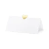 10 MARQUE-PLACES BLANC CUR OR 10X5CM