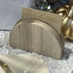 3 MARQUE-PLACES BOIS ARRONDI 4X6X1.5CM NATUREL