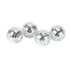 4 MARQUE-PLACES BOULES FACETTES DISCO 4CM ARGENT