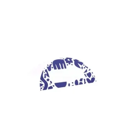 10 MARQUE-PLACES CARTON AZUR ABSTRAIT 8X4CM INDIGO