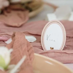 10 MARQUE-PLACES CARTON BAPTÊME 5X6.7CM ROSE