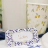 10 MARQUE-PLACES CARTON DOLCE VITA 8X4CM BLEU