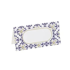 10 MARQUE-PLACES CARTON DOLCE VITA 8X4CM BLEU