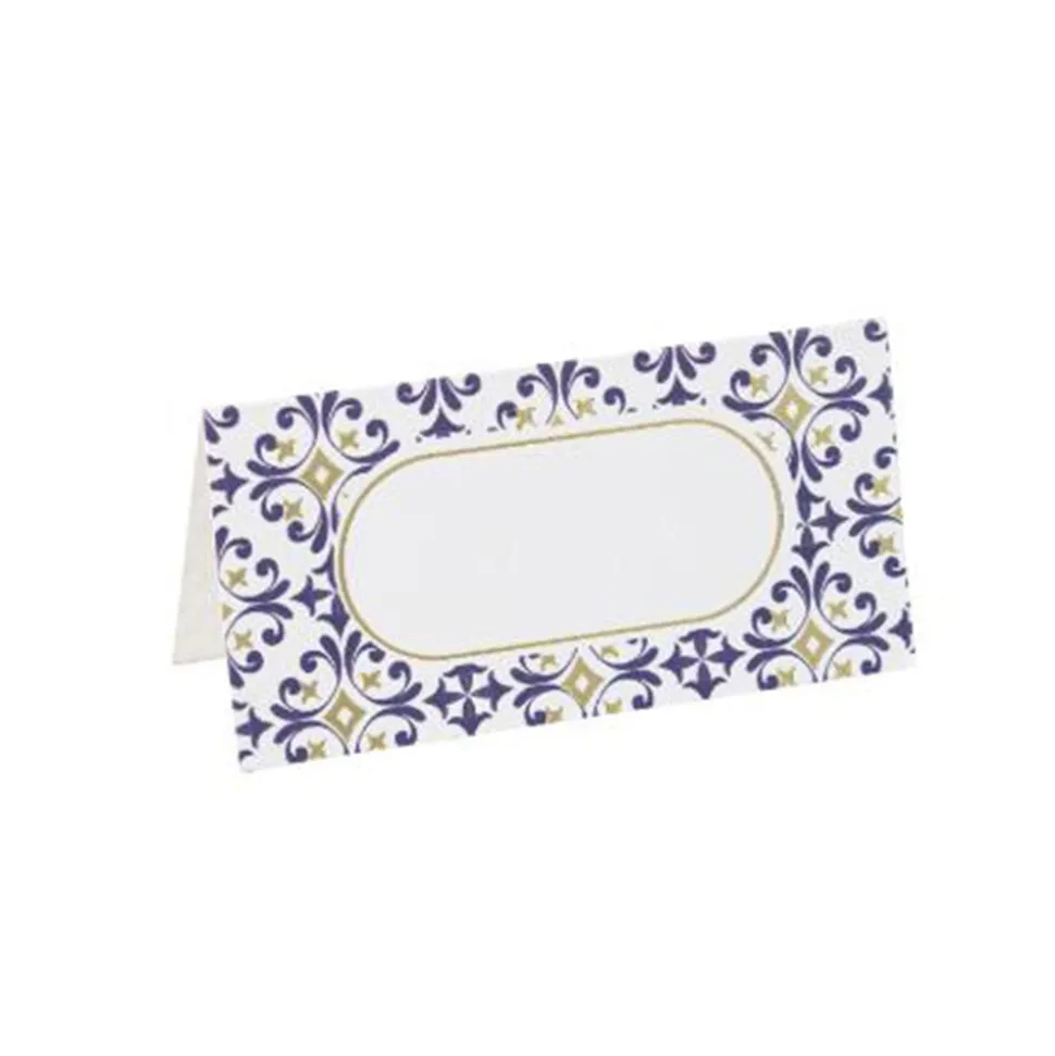 10 MARQUE-PLACES CARTON DOLCE VITA 8X4CM BLEU