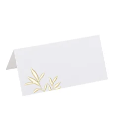 10 MARQUE-PLACES CARTON JOLIS BRINS 8X4CM OR