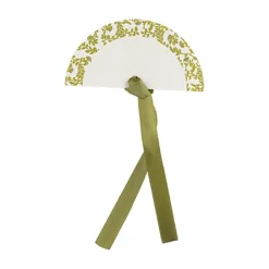 10 MARQUE-PLACES CARTON ÉVENTAIL BOTANIC 8X4CM