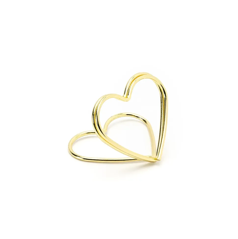 10 MARQUE-PLACES COEURS OR 2.5 CM