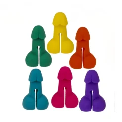 6 MARQUE-VERRES PÉNIS SILICONE