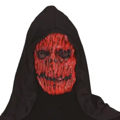 MASQUE FACIAL CITROUILLE TERREUR CAPUCHE ADULTE