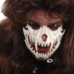 MASQUE FAUVE SQUELETTE BLANC