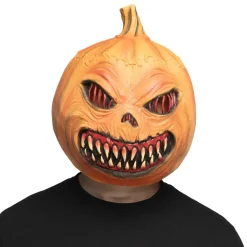 MASQUE INTÉGRAL LATEX MONSTRE CITROUILLE ADULTE