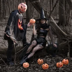 MASQUE INTÉGRAL LATEX MONSTRE CITROUILLE ADULTE